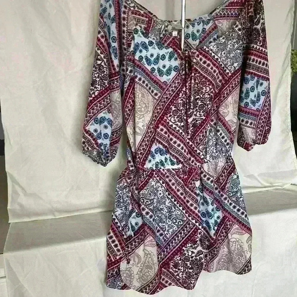 Soulmate women’s large multicolored romper elastic stretch waist machine wash - Picture 5 of 8